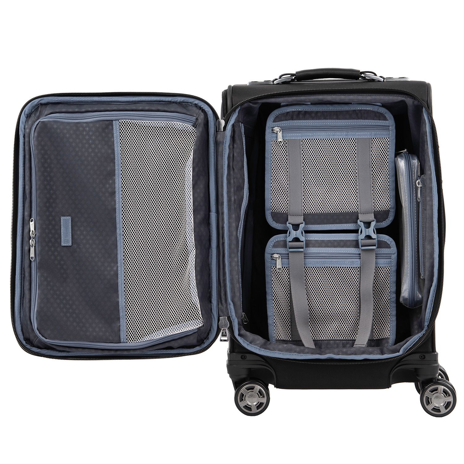Travelpro Platinum Elite 20” Expandable Business Plus Carry-On Spinner, Shadow Black