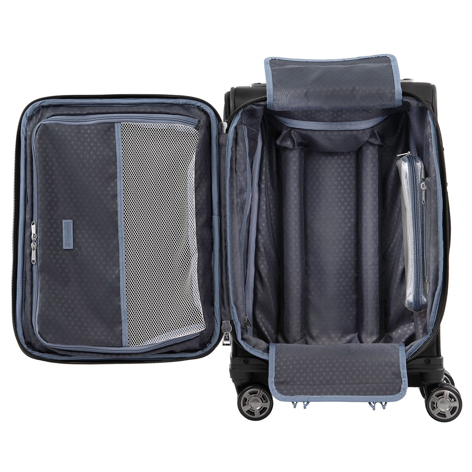 Travelpro Platinum Elite 20” Expandable Business Plus Carry-On Spinner, Shadow Black