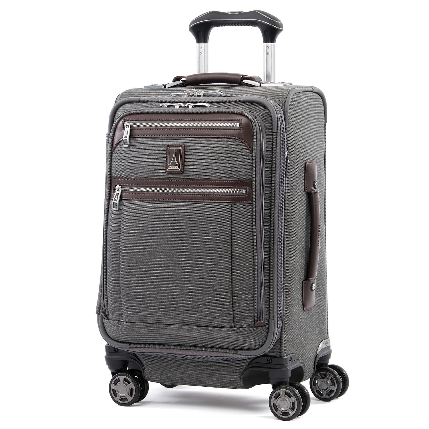 Travelpro Platinum Elite 20” Expandable Business Plus Carry-On Spinner, Vintage Grey