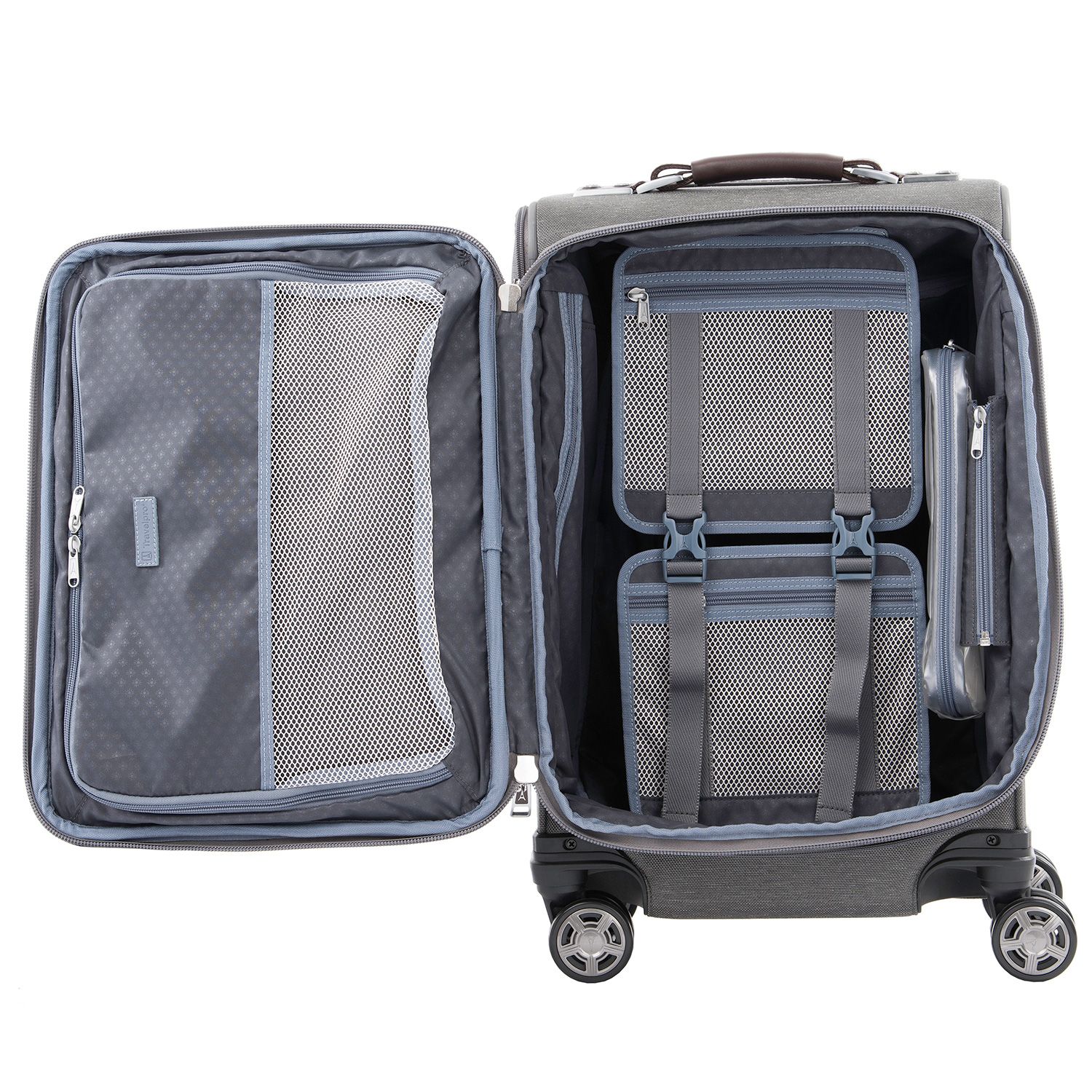 Travelpro Platinum Elite 20” Expandable Business Plus Carry-On Spinner, Vintage Grey